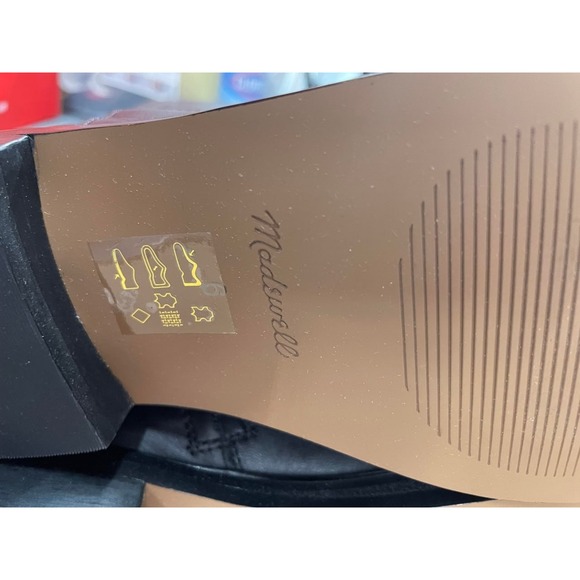 Madewell Tall Drumgold Riding Boots Womens‎ Size 6 Black Vachetta Leather NWB - Picture 9 of 11